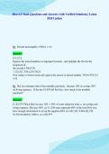 Hesi A2 Math Questions and Answers with Verified Solutions &vert; Latest&NewLine;2026 Update