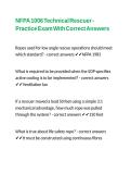 NFPA 1006 Technical Rescuer - Practice Exam With Correct Answers