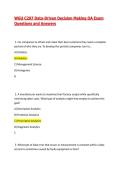 WGU C207 Data-Driven Decision Making OA Exam Questions and Answers