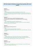 APHY 201 Module 01 Membrane Transport Exam Questions with Correct&NewLine;Answers