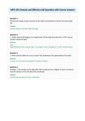 APHY 201 Osmosis and Diffusion LAB Questions with Correct Answers