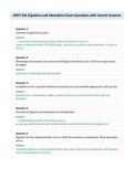APHY 201 Digestion and Absorption Exam Questions with Correct Answers