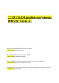 CCHT 101-150 questions and answers 20262027 Grade A&plus;