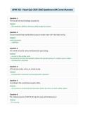 APHY 201 - Heart Quiz 2025-2026 Questions with Correct Answers