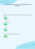 HESI A2 Math Questions and Answers with Verified Solutions &vert; Latest&NewLine;2026 Update