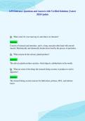 LPN Entrance Questions and Answers with Verified Solutions &vert; Latest&NewLine;2026 Update