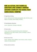 NUR 210 ACTUAL TEST PAPER ALL&NewLine;QUESTIONS AND CORRECT VERIFIED&NewLine;ANSWERS COMPLETE TEST BANK STUDY&NewLine;GUIDE HIGHLY VERIFIED