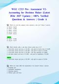 WGU C213 Pre- Assessment V2&ndash; Accounting for Decision Maker &lpar;Latest 2026&sol; 2027 Update&rpar; &vert; 100&percnt; Verified Questions & Answers &vert; Grade A
