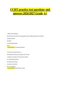 CCHT practice test questions and answers 20262027 Grade A&plus;