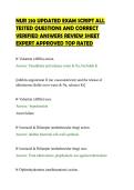 NUR 210 UPDATED EXAM SCRIPT ALL&NewLine;TESTED QUESTIONS AND CORRECT&NewLine;VERIFIED ANSWERS REVIEW SHEET&NewLine;EXPERT APPROVED TOP RATED