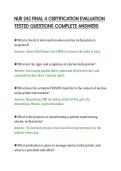 NUR 243 FINAL 4 CERTIFICATION EVALUATION&NewLine;TESTED QUESTIONS COMPLETE ANSWERS