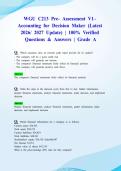 WGU C213 Pre- Assessment V1&ndash; Accounting for Decision Maker &lpar;Latest 2026&sol; 2027 Update&rpar; &vert; 100&percnt; Verified Questions & Answers &vert; Grade A