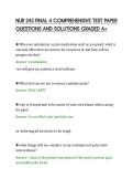 NUR 243 FINAL 4 COMPREHENSIVE TEST PAPER&NewLine;QUESTIONS AND SOLUTIONS GRADED A&plus;&NewLine;