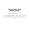 Virginia Commercial Pesticide Applicator Core Exam&NewLine;Questions & Answers with Rationales&vert; Latest Update&NewLine;