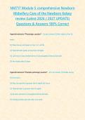 NM717 Module 5 comprehensive Newborn Midwifery Care of the Newborn Kelsey review &lpar;Latest 2026 2027 UPDATE&rpar; Questions & Answers 100- Correct&period;