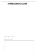 ADVANCED FITNESS PROGRAMING EXAM -1 QUESTIONS AND VERIFIED CORRECT ANSWERS GRADED A&plus;