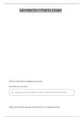 ADVANCED SEMPER FIT COURSE QUESTIONS AND VERIFIED CORRECT ANSWERS GRADED A&plus;