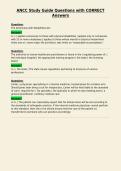 ANCC Study Guide Questions with CORRECT&NewLine;Answers
