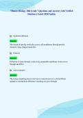 "Honors Biology 10th Grade" Questions and Answers with Verified&NewLine;Solutions &vert; Latest 2026 Update