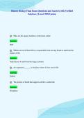 Honors Biology Final Exam Questions and Answers with Verified&NewLine;Solutions &vert; Latest 2026 Update