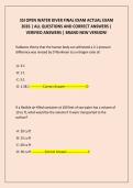 SSI OPEN WATER DIVER FINAL EXAM ACTUAL EXAM 2026 &vert; ALL QUESTIONS AND CORRECT ANSWERS &vert; VERIFIED ANSWERS &vert; BRAND NEW VERSION&excl;