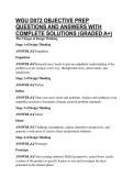 WGU D072 OBJECTIVE PREP QUESTIONS AND ANSWERS WITH COMPLETE SOLUTIONS &lpar;GRADED A&plus;&rpar;