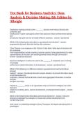 Testbank Business Analytics&colon; Data Analysis & Decision Making&comma; 8th Edition &lpar;Albright&comma; 2026&rpar; &vert; Complete Chapters 1-19 &vert; Verified Q&A&NewLine;&NewLine;