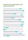Testbank International Business 18th Edition &vert; Updated PDF &vert; All Chapters &vert; Complete Q&A&NewLine;&NewLine;