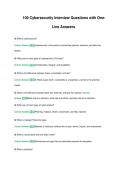 100 Cybersecurity Interview Questions with One-Line Answers PDF&colon; Essential Security Analyst & InfoSec Prep Guide&NewLine;&NewLine;
