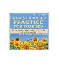 TEST BANK FOR Evidence-Based Practice for Nurses&colon; Appraisal and Application of Research with Navigate Advantage Access 6th Edition by Nola A&period; Schmidt&comma; Janet M&period; Brown&period;ISBN&colon;978-1284296532 COMPLETE GUIDE ALL CHAPTERS COVERED 100&percnt; VERIFIED A&plus; GRADE ASSURED&excl;&excl;&excl;