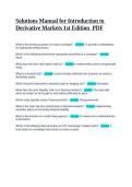 Testbank & Solutions Manual for Introduction to Derivative Markets 1st Edition PDF &vert; Step-by-Step Answers&NewLine;&NewLine;
