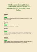 FDOT Asphalt Paving LEVEL 2&NewLine;AND Practice TEST Questions and&NewLine;Answers Verified Solutions Latest&NewLine;Update