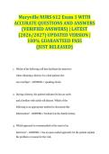 Maryville NURS 612 Exam 1 WITH ACCURATE QUESTIONS AND ANSWERS &lpar;VERIFIED ANSWERS&rpar; &vert; LATEST &lpar;2026&sol;2027&rpar; UPDATED VERSION &vert; 100&percnt; GUARANTEED PASS &lbrace;JUST RELEASED&rcub;