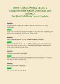 FDOT Asphalt Paving LEVEL 2&NewLine;Comprehensive EXAM Questions and&NewLine;Answers&NewLine;Verified Solutions Latest Update