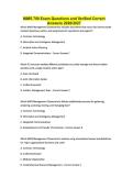 NIMS 700 Exam Questions and Verified Correct Answers 2026&sol;2027