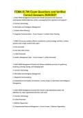 FEMA IS 700 Exam Questions and Verified Correct Answers 2026&sol;2027