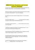 NIMS&sol;700 Exam Questions and Correct Answers 2026&sol;2027
