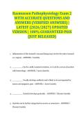 Rasmussen Pathophysiology Exam 2 WITH ACCURATE QUESTIONS AND ANSWERS &lpar;VERIFIED ANSWERS&rpar; &vert; LATEST &lpar;2026&sol;2027&rpar; UPDATED VERSION &vert; 100&percnt; GUARANTEED PASS &lbrace;JUST RELEASED&rcub;