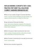 NUR 265 NURSING CONCEPTS TEST 4 2026&NewLine;PRACTICE TEST SHEET FULL SOLUTIONS&NewLine;CORRECT ANSWERS PREPARATION SET&NewLine;