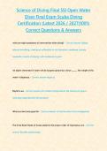 Science of Diving Final SSI Open Water Diver Final Exam Scuba Diving Certification &lpar;Latest 2026 2027&rpar;100- Correct Questions & Answers