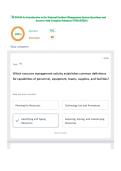 NIMS- IS-700&period;B An Introduction to the National Incident Management System Questions and Answers with Complete Solutions UPDATED&excl;&excl;&excl;&excl;&excl;&period;