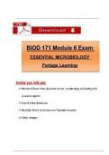 BIOD 171 Essential Microbiology Module 6 Exam &ndash; Actual &NewLine;Questions with Verified Answers &lpar;2026&sol;2027 Updated&rpar; &ndash; Portage Learning EXAM with Questions and Answers&sol;Plus a &NewLine;Rationale Updated 2026 A&plus;&sol;Instant Download PDF &NewLine;