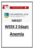 NR 507 Week 2 Study Guide Anemia Questions and Answers&NewLine;