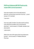 RXPrep Alabama MPJE Flashcards exam with correct answers