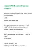 Alabama MPJE exam with correct answers