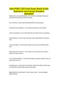Utah POST LEO Final Exam Study Guide Questions and Correct Answers 2026&sol;2027