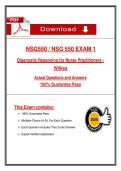 NSG550 &sol; NSG 550 EXAM 1 Diagnostic Reasoning for Nurse Practitioners - Wilkes Actual Questions and Answers 100&percnt; Guarantee Pass