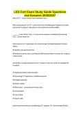 LEO Cert Exam Study Guide Questions and Answers 2026&sol;2027