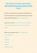 EPIC CLN 251-252 Exam &lpar;Latest 2026 2027 UPDATE&rpar; Questions & Answers 100- Correct