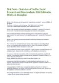 Testbank &ndash; Statistics&colon; A Tool for Social Research and Data Analysis&comma; 12th Edition by Healey & Donoghue&NewLine;&NewLine;